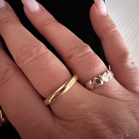 14k solid gold stackable ring - Picture 2 of 3